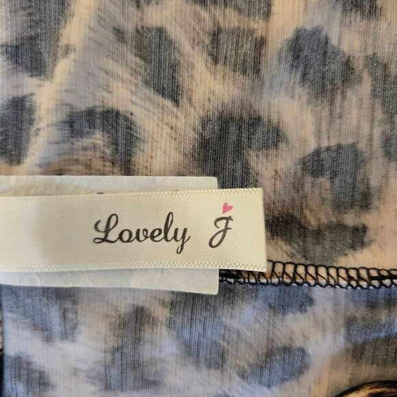 Lovely J Womens Leopard Print Criss-Cross Tunic Blouse Black Brown Plus Size 1X - Picture 5 of 9